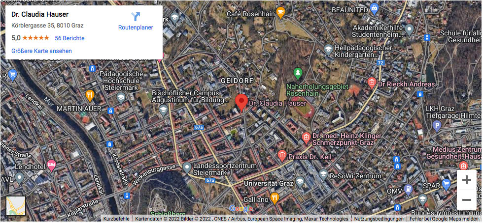 Ordination Standort, Google-Karte